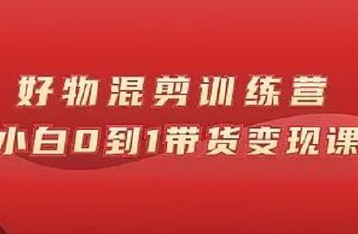 万三好物混剪训练营：小白0到1带货变现课-汇课新知资源网