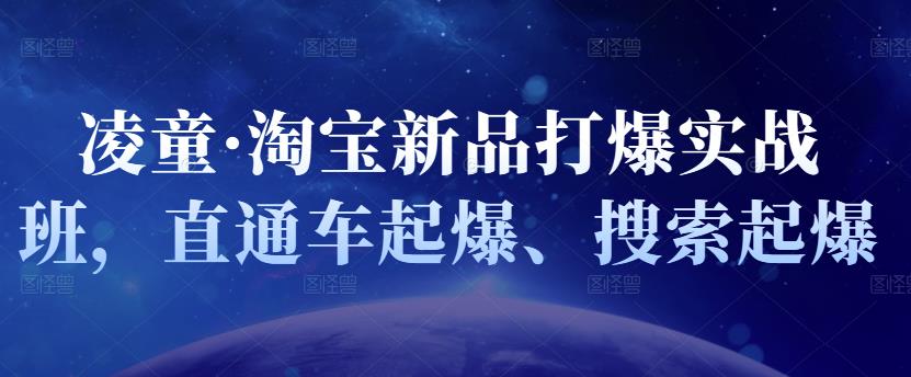 凌童·淘宝新品打爆实战班，直通车起爆、搜索起爆-汇课新知资源网