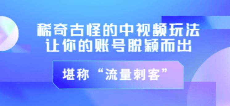 不讲李·稀奇古怪的冷门中视频冷门玩法，让你的账号脱颖而出，成为流量刺客！（图文+视频）-汇课新知资源网