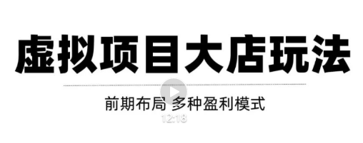 虚拟项目月入几万大店玩法分享，多店操作利润倍增（快速起店盈利）-汇课新知资源网