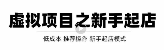 虚拟项目快速起店模式，0成本打造月入几万虚拟店铺！-汇课新知资源网