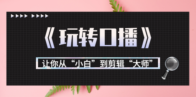 月营业额700万+大佬教您《玩转口播》让你从“小白”到剪辑“大师”-汇课新知资源网