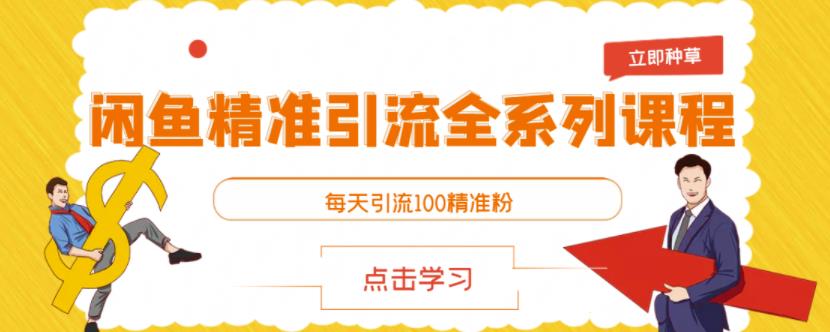 闲鱼精准引流全系列课程，每天引流100精准粉【视频课程】-汇课新知资源网