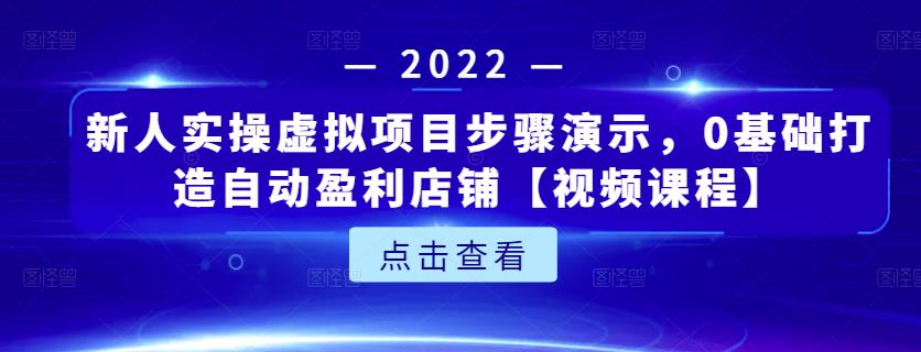 新人实操虚拟项目步骤演示，0基础打造自动盈利店铺【视频课程】-汇课新知资源网