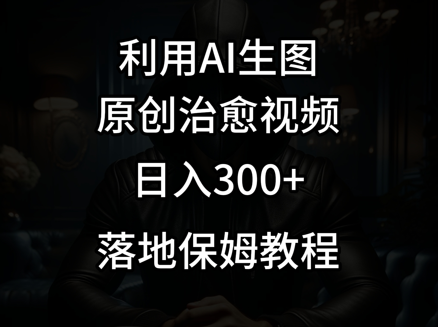 抖音最新爆款项目，治愈视频，仅靠一张图日入300+-汇课新知资源网